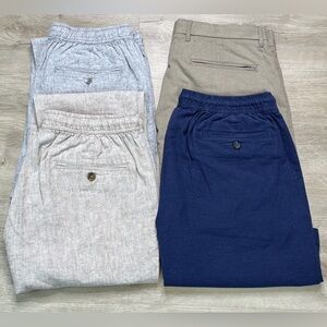 NWOT Nordstrom Pants & Shorts Bundle Medium/34 Mens Linen Cotton Blue Gray